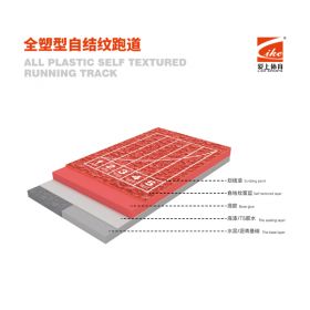 全塑型自結(jié)紋塑膠跑道