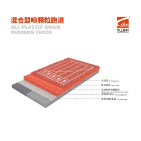 混合型噴顆粒塑膠跑道