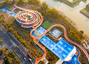 浙江平湖城西運(yùn)動飄帶